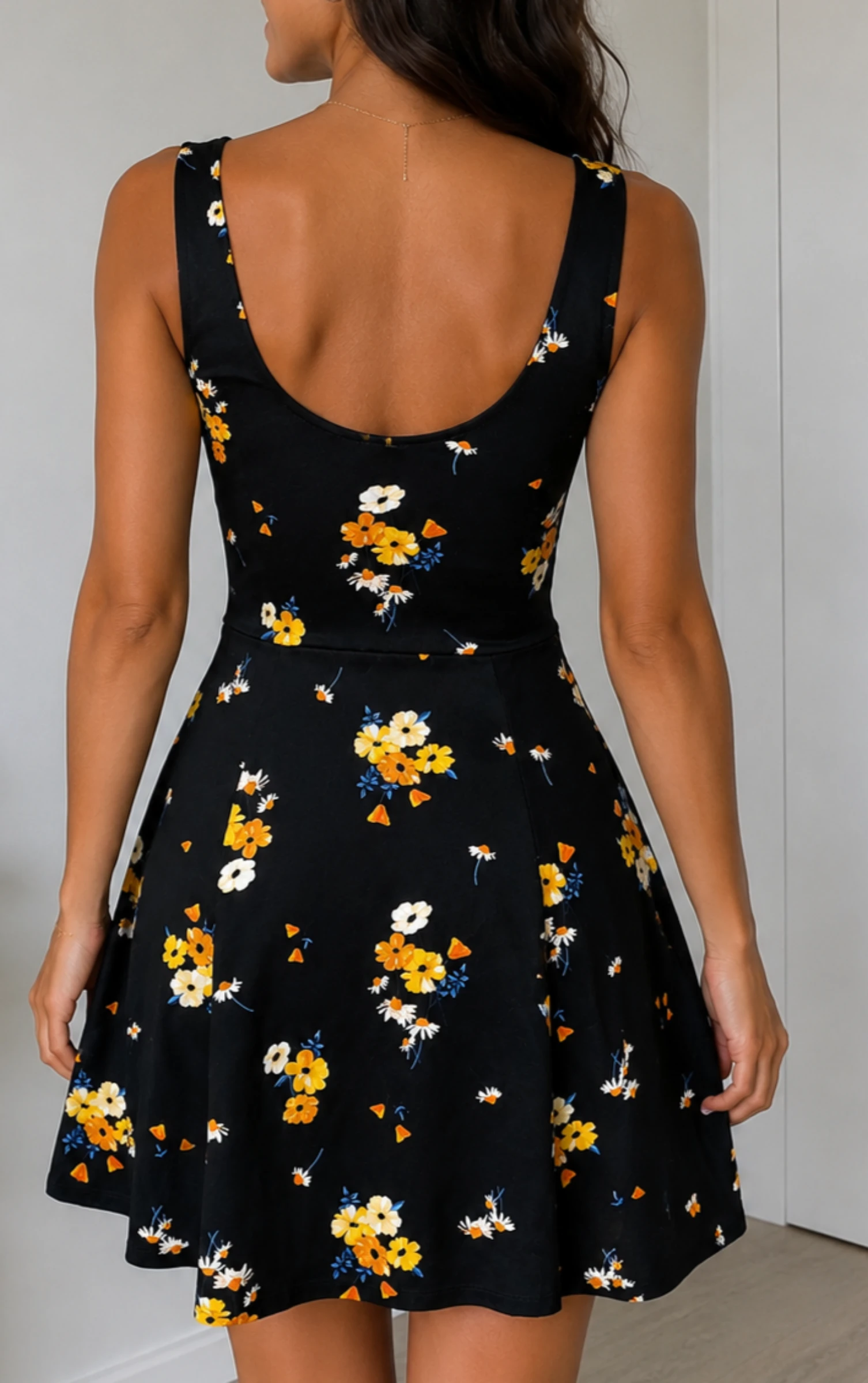 Vestido Floral Divided H&M Talla S (36) – Negro | Ideal para Verano – photo 3